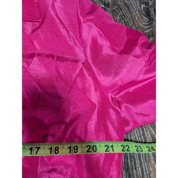 Chico's Hot Pink Topper Jacket Bracelet Sleeve Size 12 14 - Picture 13 of 13